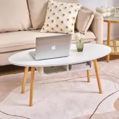 組立簡単！ローテーブル 収納付き 幅100x奥行き50x高さ42CM