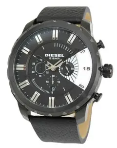 【DIESEL/ディーゼル】腕時計 アナログ レザー ブラック 人気