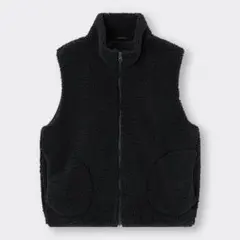 GU GIRLS ボアベストJR Lサイズ ブラック