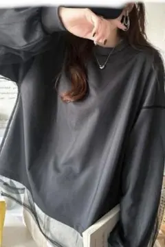 Classical Elfチャコール⭐︎シースルー 長袖トップス　Lサイズ