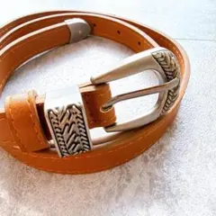 【はるママさん専用】ナローベルト レザー 細ベルト ブラウン アメカジ