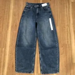 UNIQLO バギーカーブジーンズ　Blue/23 標準丈（裾上げなし）