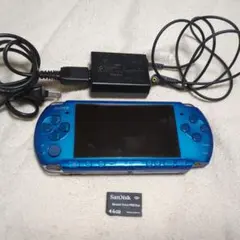 SONY PSP 本体 青色 ACアダプター・メモリーカード付き