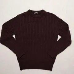 GU ケーブル編み メンズ　ニットセーター