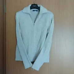 ライトグレー 長袖カーディガン M