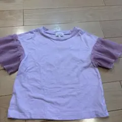 Green Label Relaxing 薄紫 フリル袖 Tシャツ 110のサムネイル