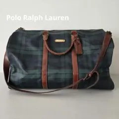 【Polo Ralph Lauren】 ボストンバッグ　ダークグリーン　チェック
