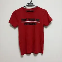 ロゴプリント 半袖Tシャツ レッド