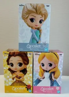 【未開封】Qposket エルサ ベル アリ フィギュア 3個セット