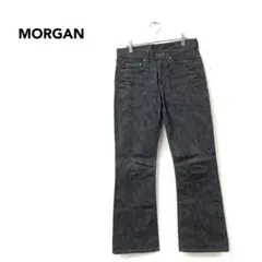 美品 old MORGAN フレアデニムパンツ sizeM ブラック y2k