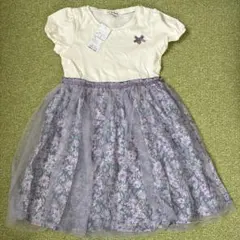 【新品未使用】anyFAM 花柄 半袖 ワンピース140