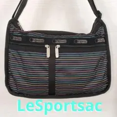 LeSportsac DeluxeEveryday ストライプ ショルダーバッグ