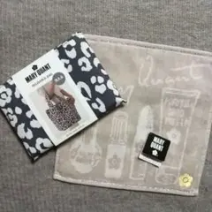 新品 MARY QUANT マリークヮント レオパード柄 エコバッグ ミニタオルのサムネイル