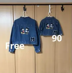 プティマインリアン　親子お揃い　親子リンクコーデ　Gジャン　ミッキー　ディズニー