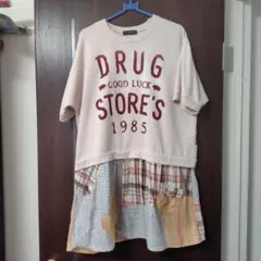 drug store's 半袖チュニック ベージュ 4　インディアンぶたのサムネイル
