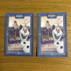 香港ディズニー　アナと雪の女王　アナ雪　Frozen オラフ　ポストカード2枚