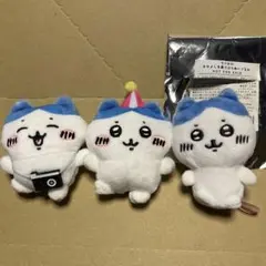 ちいかわ　ノベルティ　ハチワレ3点セット　なかよし手乗りぬいぐるみ　バッジ　レア