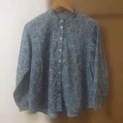 ♥️最終お値下げ【BLUELIFE】青色花柄長袖シャツ 2