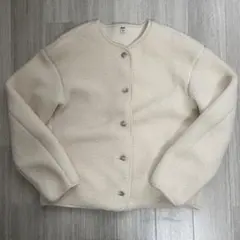 UNIQLO ユニクロ ボアフリースリラックスカーディガン M ホワイト