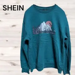 SHEIN♡プリント柄グリーンのトレーナー