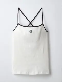 新品タグ付き　キャミソール ブラトップ カップ付き ノンワイヤー 吸水速乾 刺繍