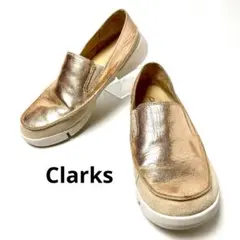 Clarks 23cm 超軽量 トライジェニック スニーカー ローズゴールドのサムネイル