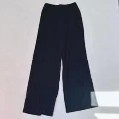 t56【K OF KRIZIA】ウールストレートパンツ　裏地　シンプル　ブラック