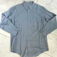 未使用品　レナウン　シンプルライフ　長袖シャツ ワイシャツ　ブルー グレー　M