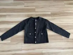 PLST グレー ニットカーディガン S