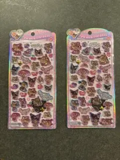 サンリオ　うるちゅるポップシール　2枚　日焼け　キティ　ボンボンドロップシール