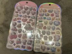 ハローキティ コットンパフィーシール 2枚セット 正規品 サンリオ レオパード