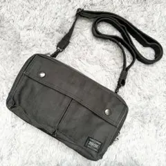 美品★ポーター スモーキー ショルダーバッグ 近年モデル ダークグレー