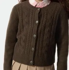 UNIQLO スフレヤーンカーディガン　ブラウン　size160cm