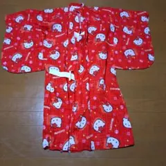 HELLO KITTY 浴衣 赤 110cm 綿100%のサムネイル