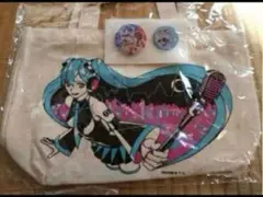初音ミク　Ｇ賞 トートバッグセット 缶バッジ2個付き