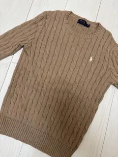 『美品』ラルフローレン ケーブルニットセーター ベージュ Sサイズ