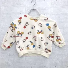 futafuta×Sanrio キティ 総柄 トレーナー 裏起毛 キッズ古着のサムネイル