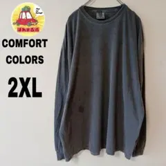 USA古着 COMFORTCOLORS ロンT　ロングTシャツ2XLグレー2XLのサムネイル