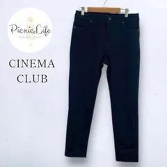 美品【シネマクラブ】裏起毛ストレッチスキニーパンツ デニム風 レギンス XL