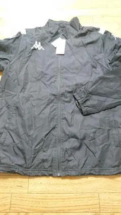 新品Kappa裏起毛ウィンドブレーカージャケット黒