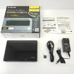 エレコム HDD 外付けハードディスク 8TB ELD-QEN2080UBK