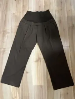マタニティ パンツ ダークブラウン