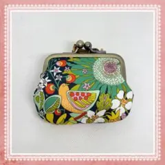 ハンドメイド　がま口ミニポーチ　リバティ　 エロディビー
