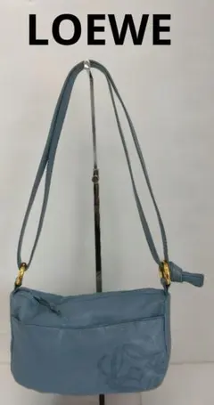 LOEWE ロエベ ナッパアイレ アナグラム ハンドバッグ ブルー - メルカリ