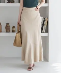 Andemiu フレアスカート　ベージュフレアスカート マーメイド ハイウエスト