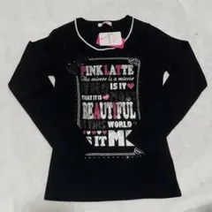 【新品未使用】タグ付き ピンクラテ 子供服 女の子 トップス 長袖 ロンT