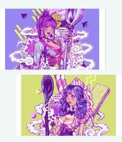 ロッキンジェリービーン　ちんかめ　桃乃木かな　コラボポスター　紫 ロッキンジェリービーンちんかめ桃乃木かなコラボポスター紫