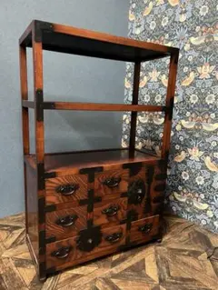 民芸調家具 棚 ラック 和箪笥 インテリア 昭和レトロ 当時物