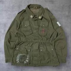 【イタリア軍】コンバットジャケットMILITARYミリタリー軍服ペイント古着