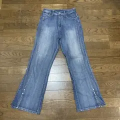 フレアデニムパンツ　デニム